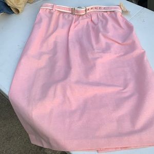 Vintage Classic pink belted skirt